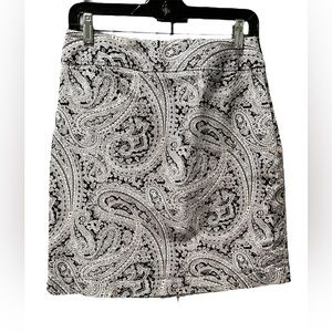 Rafaella Black and White Print Mini Skirt size 6